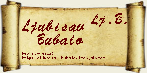 Ljubisav Bubalo vizit kartica